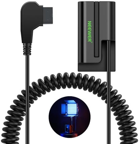 NEEWER D Tap zu NP-F550 Batterie Attrappe mit Kabel für V Mount Akku Stabile Stromversorgung für RGB660 RGB1200 RGB168 BH20B LED Videolicht F500 F400 F100 Kompatibel mit Atomos Ninja Monitor, VP-F550
