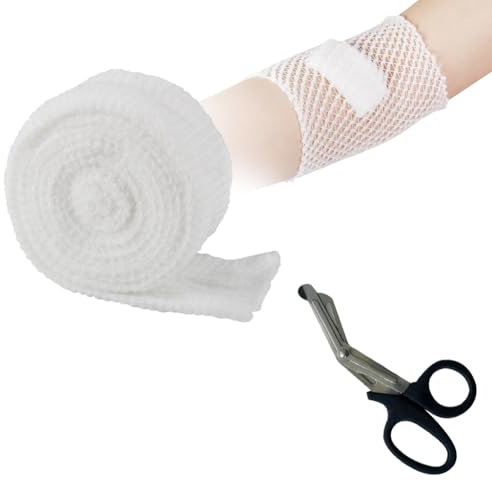 Benda a Rete Tubolare Elastica,Rete Elastica Fasciatura,Bendaggio Elastico Tubolare,Benda Traspirante a Rete,Benda Tubolare Rete,Benda Elastica Medicazione,Bendaggio Estensibile con Forbici Mediche