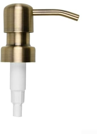 2 Pcs Soap Dispenser Pump Replacement,Reusable Retro Metal Pump Dispenser Head For Soap Dispenser For Liquid Lotion,Gold Dispenser Pump(Gold)