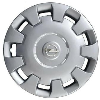 Kit mit 4 anpassbaren Radkappen – für OPEL Astra Corsa Combo MERIVA SIGNUM Vectra Zafira (Chrom-Logo) – Durchmesser 15 Zoll