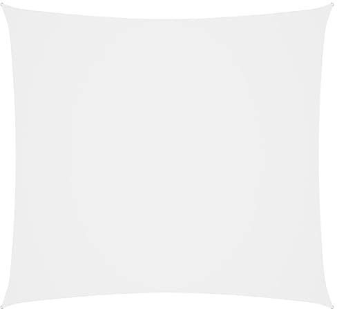 Rantry Sonnensegel, quadratisch, Oxford-Gewebe, weiß, 6 x 6 m, Sonnensegel, wasserdicht, winddicht, UV-Schutz, für Terrasse, Garten, Outdoor, Terrasse