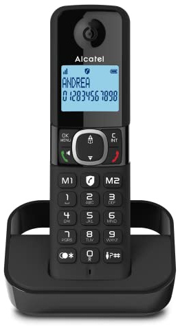 Alcatel F860 - Schnurloses DECT-Telefon, Festnetztelefon für zu Hause - Telefon mit Anrufschutz, Freisprechfunktion, 2 Direktwahltasten, VIP-Funktion