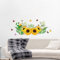 astylishome Wandtattoo Pflanzen Sonnenblume Schmetterling Wandsticker Garten Blumen Wandaufkleber Schlafzimmer Wohnzimmer Fenster Wanddeko Aufkleber für Schränke 0201