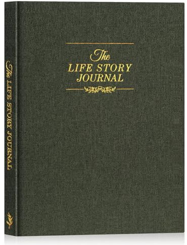 Lanpn Opa Oma Tagebuch Erinnerungsbuch, Opa Oma Buch zum Ausfüllen, Mama Papa erzähl mir von deinem Leben, Die Geschichte deines Lebens Großeltern Erinnerungs Tagebuch, Geschenke für Opa Oma, Grün