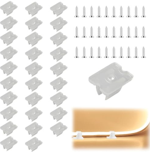 pcsfoe 30 Stück Led Strip Befestigung,Led Strip Halterung,Led Halterung,Led Strip Zubehör,Led Strip Verbinder 4 Polig,Passend Für 5 Mm Bis 6 Mm Silikon Wsserdichter Led-Lichtstreifen