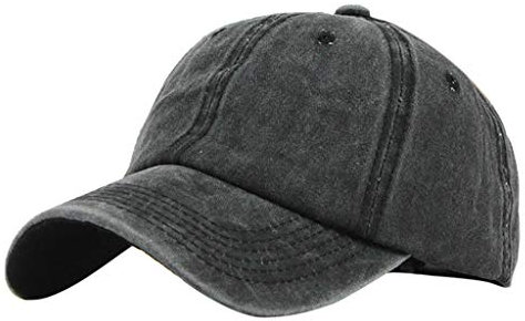 Cap Short Peak with Visor Bun Trucker Unisex Ponytail Cap Messy Baseball Caps Snapback Caps Men Curved, black, One Size
