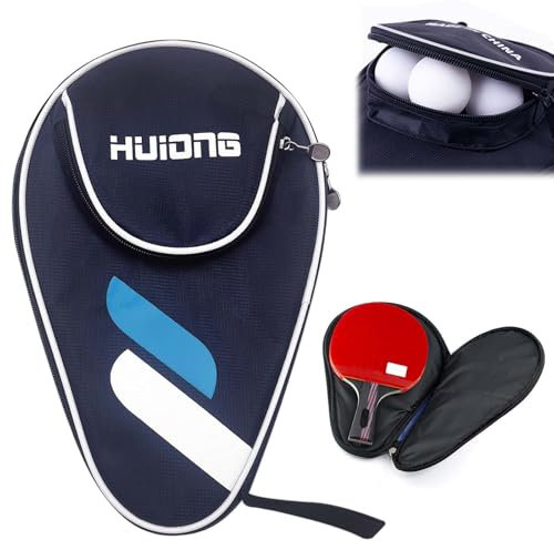 iTYOOS Bolsa de Tenis de Mesa, Funda Pala Ping Pong para 1 Raqueta y 3 Pelotas, Pocket Table Tennis Bat Cover, Funda Raqueta Padel