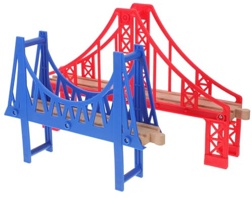 IMIKEYA 2 Stück Brückenmodell selber Bauen modellbahn zubehör DIY - für Eisenbahngleise Eisenbahnbrücke Brückenunterstützung Lehrbahnspielzeug Plastik