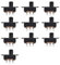 Qyrugcxs 10 Pcs SS22F25-G7 2 Position DPDT 2P2T Panneau Mini Interrupteur a Glissiere Solder Lug