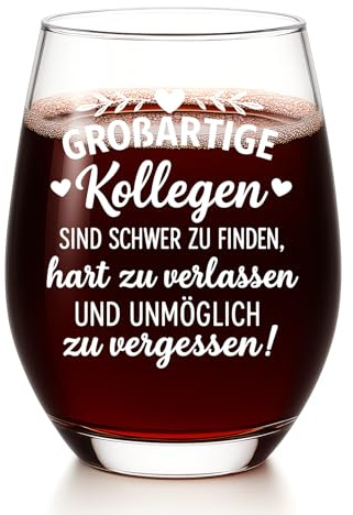 Diztoud Abschiedsgeschenk Kollegen, Abschied Kollegin Geschenk, Lustig Weinglas mit Spruch, Geschenke für Beste Kollegin zum Weihnachten, Geburtstag, Jobwechsel, Ruhestand Geschenk, 550ml Weingläser