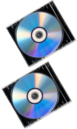 UKCOCO 2sets Dischi Dvd Vergini Registrabili Supporto Multimediali Per Audio e Video Con Custodia Jewel Box Per Film Musica Archiviazione