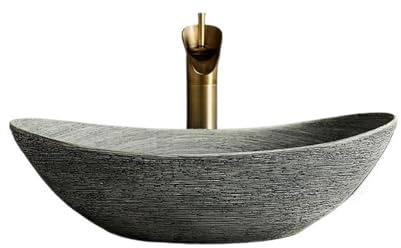 Guardaroba Lavandino in ceramica artistica da bagno retrò creativo Lavabo addensato Balcone Lavandini for lavare le mani esterno Moderno