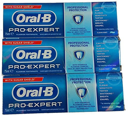 Oral-B Pro-Expert Professional Protection Toothpaste 75ml Clean Mint - Pk of 3