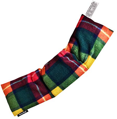 Wheat Bag Original Microwavable Heat Pack by WheatyBags® - 47cm x 12cm (18.5 x 4.5) - (Fleece Fabric - Tartan Check with Lavender) - Warmth for Back, Shoulder, Neck, Knees, Arms & Legs