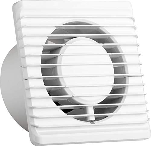 SYSTERM Energy Ventilatore universale con valvola antiritorno Ø 100 mm/10 cm per bagno e cucina, basso consumo energetico 8 W, funzionamento silenzioso 26 dB e alta efficienza 93 m3/h. Standard.