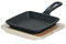 Schulte-Ufer Rustika Mini Grill Pan con Tagliere in ghisa 15x15cm