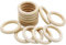 NewZC Natürliche Holzringe 18 Stück 70mm Holzring Schmuck Glatt Holz Kreis für Basteln DIY Handwerk Ring Anhänger und Anschlussstück Schmuck Machen - aus Reines Holz