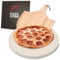 Hans - Pietra per pizza per forno e barbecue, per cucinare pizze in pochi secondi, tavola circolare da 38,1 cm con paletta per pizza in legno gratuita, XL da 38,1 cm, facile da maneggiare