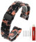 Kai Tian Armband 22mm Armbänder für Frauen Männer Leichtes Kirschschwarzes Harzarmband Schnelle Veröffentlichung Bunter Ersatzriemen Uhrenarmband Abnehmbare Glieder Edelstahlschnalle