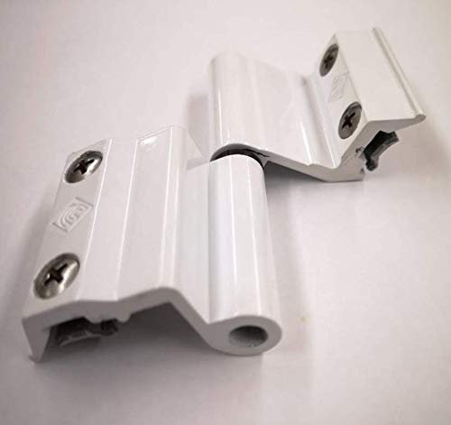 Cerniera Master Top Rapid a montaggio rapido destra-sinistra per profilo R 40 art. 9616.3-Cerniera per infissi in alluminio colore bianco RAL 9010-Cerniera Top Rapid ad aggancio rapido