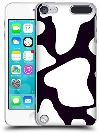 Head Case Designs Offizielle Grace Illustration Schwarz und Weiss Kuhdrucke Harte Rueckseiten Handyhülle Hülle Huelle kompatibel mit Apple iPod Touch 5G 5th Gen