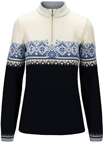 Dale of Norway Damen Pullover St. Moritz | Comfort-Strick mit Stretch, doppellagig weich, Ski-WM-Inspiration, klassisch-sportlicher Look