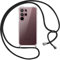 Pnakqil Collier Coque pour Samsung Galaxy S22 Ultra 5G avec Cordon, Réglable Lanyard Housse Transparente Silicone Anti-Chute Etui pour Samsung S22 Ultra 5G 6.8 Pouces, Ètuis à Bandoulière, Noir
