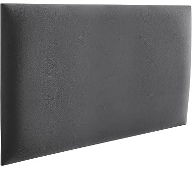 RAVIO Wandpaneele gepolstert | 3D Wandverkleidung mit Schaumstoff | Wandkissen als Kopfteil für Bett | Wanddekoration für Schlafzimmer, Kinderzimmer, Büro, Diele | (Dunkelgrau, 50 x 40 cm)