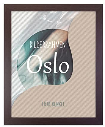 BIRAPA Fotorahmen Oslo 76x101 cm Bilderrahmen in Eiche dunkel Posterrahmen