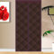 Rideau de porte magnétique thermique Rideau magnétique thermique isolant en Coton Magnétique pour portes Isolation Seule pour portes de balcon Porte de salon extérieure 90x220cm Marron