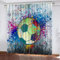 HABEAT 3D Fußball Gardinen Abdunkelnde Abstraktion Graffiti Kindervorhänge Vorhang mit ösen 2er Set Vorhänge Blickdicht Verdunkelungs für Kinderzimmer Schlafzimmer Wohnzimmer B 140 X H 160 cm