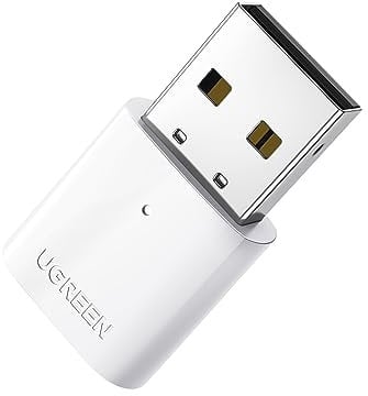 UGREEN Bluetooth Adapter für PC, Bluetooth Stick für Windows 11/10/8.1/7, USB Bluetooth Dongle für Desktop PC, Laptop, Maus, Tastatur, Kopfhörer, Controller (Weiß)