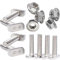 Hammer Head Screws Set, 10pcs Hammer Head Screws M10X25 Stainless Steel A2-70 with Flange Nuts Fixing for Photovoltaic Solar Mounting, Photovoltaic Modules