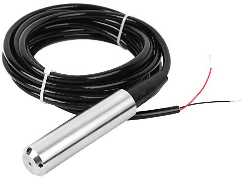 Füllstandssensor Wasser TL-136, DC 24V 4-20ma Wasserstandssensor Edelstahl Flüssigkeitsstandsensor IP68 Wasserdicht Flüssiger Wasserspiegel Sensor Einwurfsensor (Reichweite 0-3