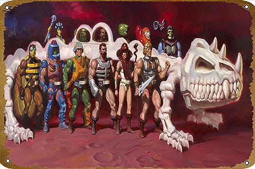 TV-Show, He Man And The Masters Of The Universe Poster, Metall-Blechschild, Vintage-Chic, Kunstdekoration, Wandkunstdruck, Poster, Wanddekoration, 20,3 x 30,5 cm