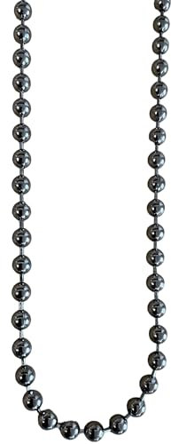 Premium Roller Blind Metal Beaded Pull Chain - Continuous Loop (100cm Drop, Black Nickel)