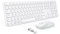 Wireless Keyboard and Mouse Set, Wireless Keyboard Mouse Combo with 2-in-1 USB and USB C Receiver, Compatible with Apple Macbook Pro/Air Windows 7/8/10 Computer Laptop PC, White