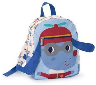 Lilliputiens - Rucksack aus recyceltem PET Jules der Hund - Kinderrucksack mit großem Fach, verstellbaren Trägern und Gurt - Wasserfest, ideal für Schule und Ausflüge - Ab 3 Jahren - 84486
