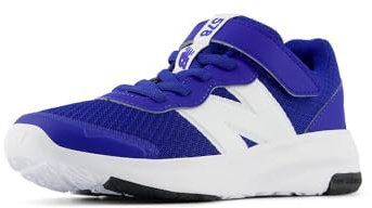 New Balance Boy's Unisex Kids 578v1 Bungee Lace with Top Strap Sneaker, Team Royal/White, 5.5 UK Child