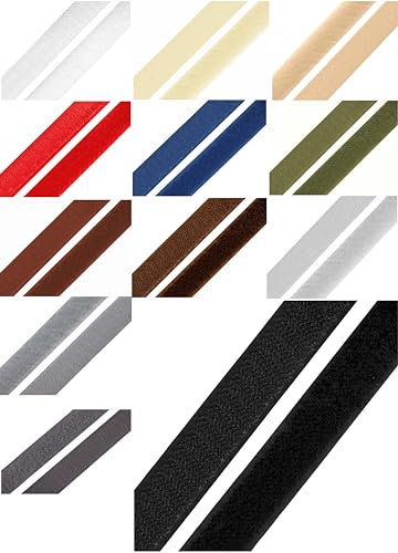 5 Meter Klettband zum Annähen Klettverschluss BAND (schwarz, 50mm Breit - 5 Meter)
