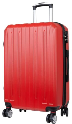 Warenhandel König Hartschalen Koffer Trolley Borsum - Farbe Rot - Gr. L