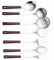 DECHOUS Set Di Utensili Da Cucina Da 7 Pezzi Pala in Acciaio Inox Set Da Cucina Antiaderente Cucchiaio Per Friggere in Padella Per Cucinare