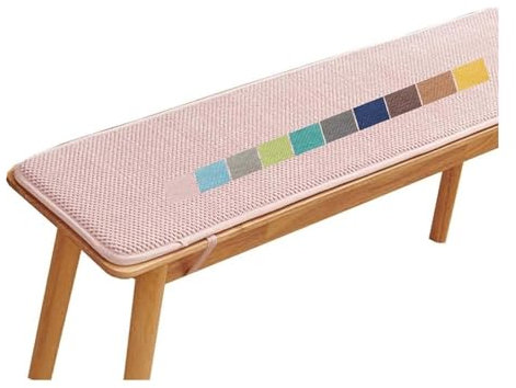 Stuhlkissen Mit Bändern, Sitzkissen Gartenstuhl Outdoor, Bankkissen, Gartenbank Kissen Bankauflage, Sitzauflage Bank Rutschfeste Sitzpolster Bank Für Indoor Fenster Terrasse e3(Pink,160x30 cm 63x12 in