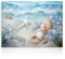 Dazzlewall Ozean Wellen Leinwand Bild, Muscheln Seestern Blumen Wand Kunstdrucke, Meer Strand Wandbild für Badezimmer Schlafzimmer Wohnzimmer Dekor 30x40 cm Ungerahmt