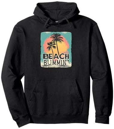 Beach Bummin' con palme costume per uomo e donna Felpa con Cappuccio