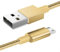 World biz Micro USB Cable, 3M Micro USB Android 3.1A Fast Charger Cable Nylon Braided USB Micro Cord Compatible for Samsung S7/S6,Kindle Fire,Tablets,PS 4 Controller, Android Devices (Gold)
