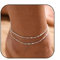 JUANKIKI Fußkettchen für Damen Fussketten für Frauen Silber 925 Wasserdichtes Verstellbare Sommer Strand Fußkettchen für Damen