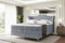 ALTDECOR Boxspringbett mit Silber Füßen, Matratze und Lattenrost, Topper, Polsterbett mit Bettkasten, Bett mit Stauraum H3- und H4- Matratze, Doppelbett -Vila-FS KING-180x200 - Grau Casablanca