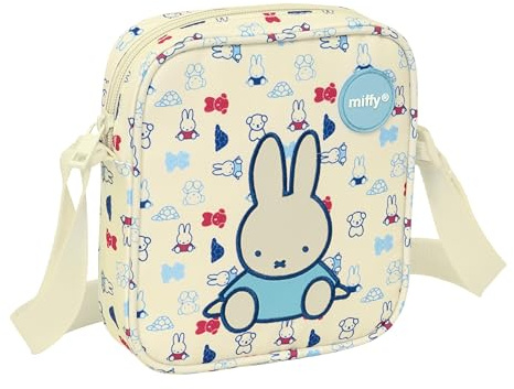 safta MIFFY BUDDY Kleine Umhängetasche für Kinder, ideal für Kinder von 5 bis 14 Jahren, bequem und vielseitig, Qualität und Widerstandsfähigkeit, 16 x 4 x 18 cm, Pastellbeige, M, Lässig