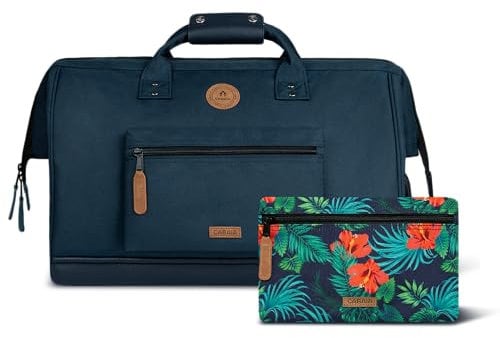Reisetasche Duffle Adventurer Reykjavik 36L - Handgepäck 45x30x29 cm - Wasserabweisend & Vegan - 2 Taschen - Schuhfach - Weekender & Sporttasche für Damen & Herren - Blau